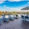 Rooftop lounge with skyline view
